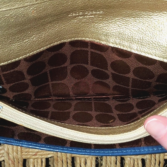 Kate Spade Navy Embossed Wallet Vintage Guc - Picture 15 of 16